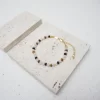 black brown white bead bracelet