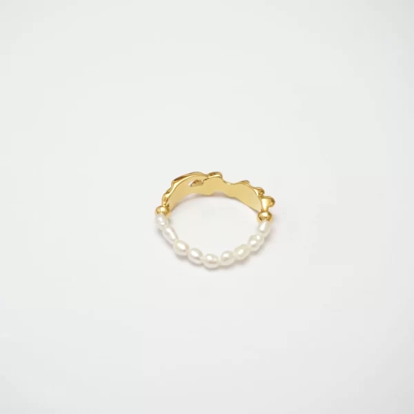 adjustable pearl ring for woman