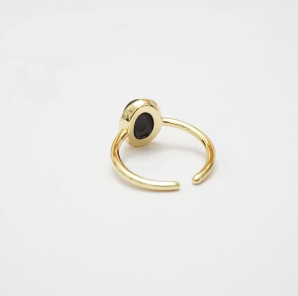 black oval onyx ring