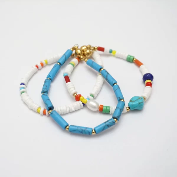 colorful beaded bracelets set