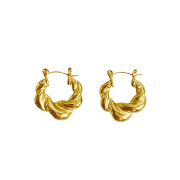 twisted hoop earrings