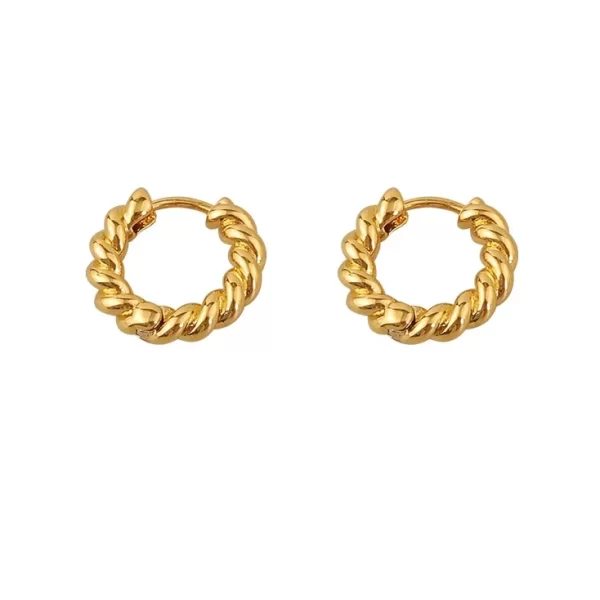 twist hoop earrings