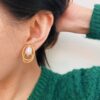 Gold Pearl Earrings