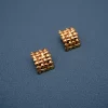 gold square earrings