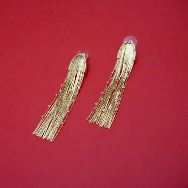 gold tassel Earrings