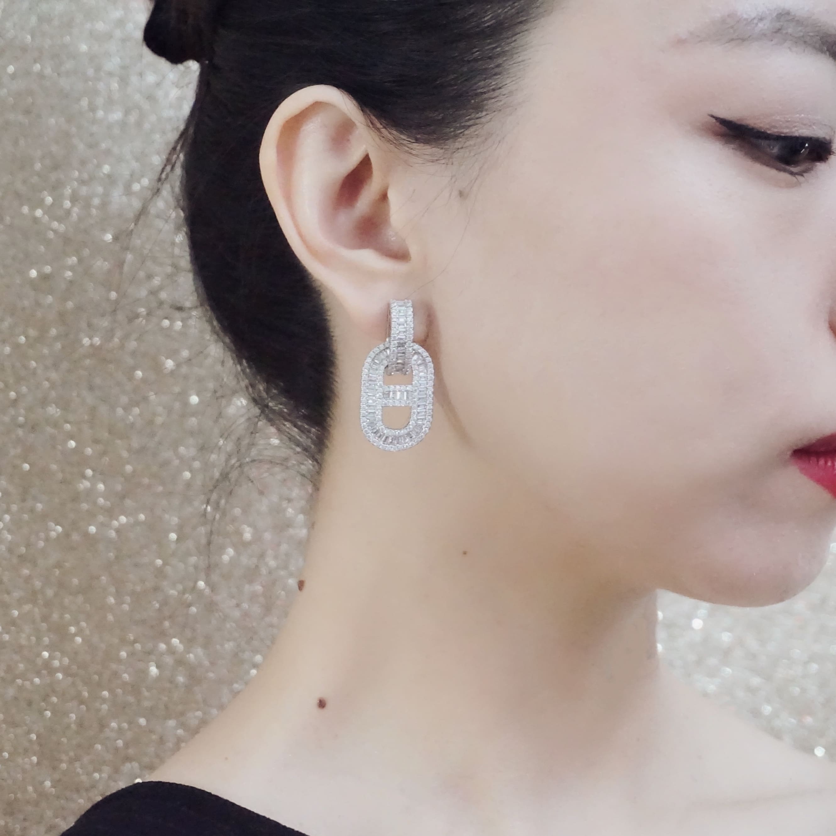 clean silver earrings