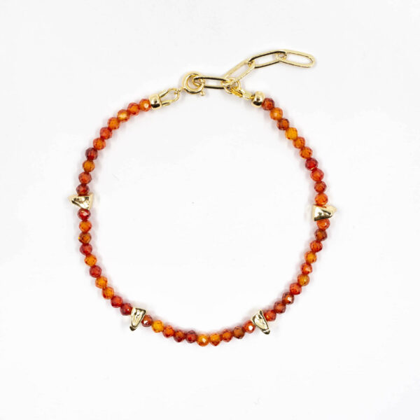 orange seed beads bracelet for women