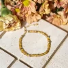 yellow glass seed bead bracelet for women