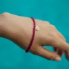 summer purple seed bead bracelet for women