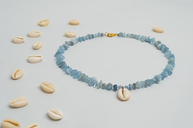 aquamarine bead necklace