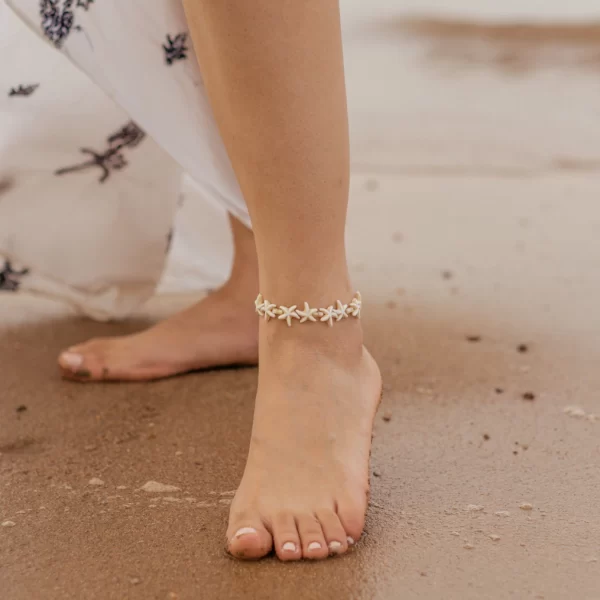 waterproof starfish anklet for girlfriend