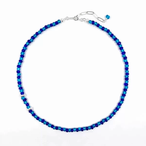 blue glass beaded necklace match necklaces