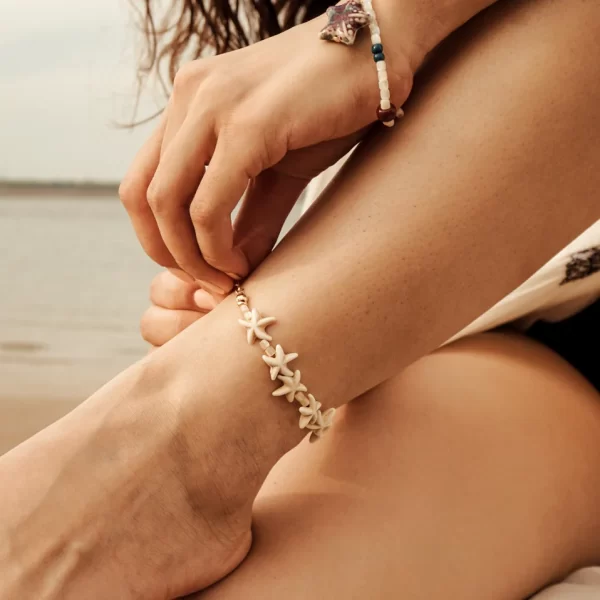 waterproof starfish anklet for girlfriend