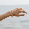 pink and gold-plated beaded couple bracelet for women