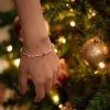 pink and gold-plated beaded couple bracelet for women