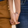 pink and gold-plated beaded couple bracelet for women