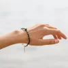 green beaded bracelet
