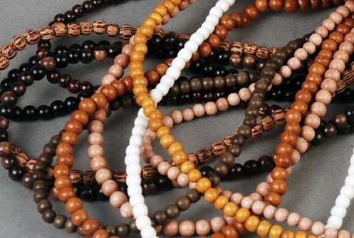 men's wooden bead necklace