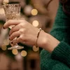 green gold beaded bangle statement bracelet for women