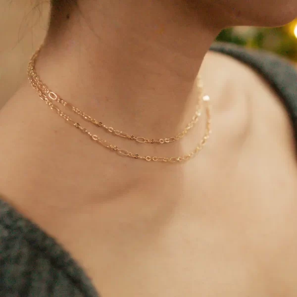 Minimal Link Chain Necklace for women