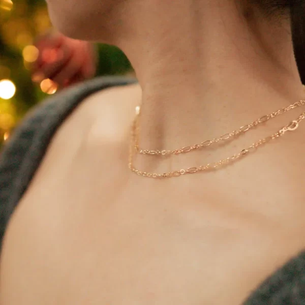 Minimal Link Chain Necklace for women