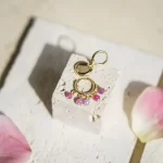 pink purple seed bead earrings