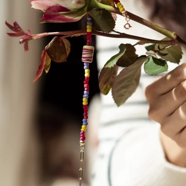 summer red yellow blue bead bracelet for women