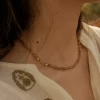 yellow glass seed bead necklace for women