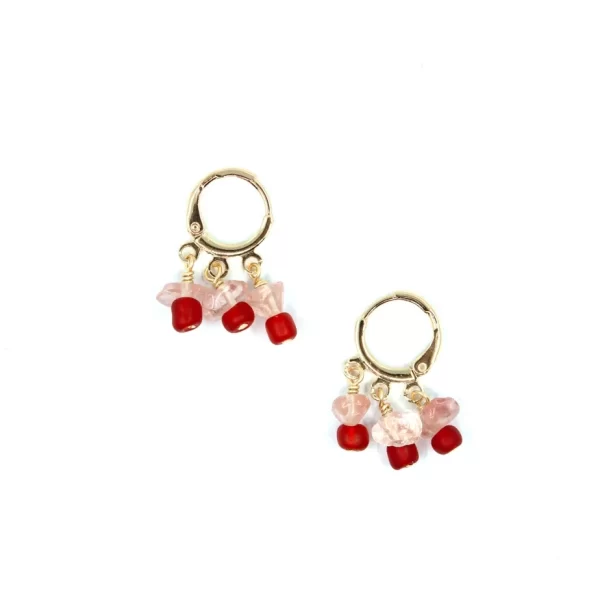 red crystal earrings dangle