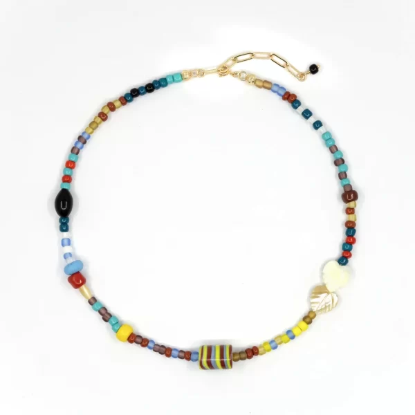 colorful beaded necklace for women