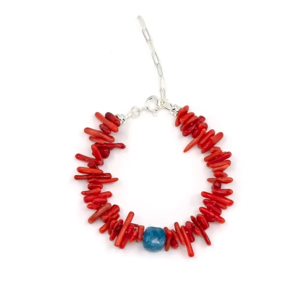 summer red coral handmade beaded necklace for women