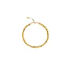 yellow glass seed bead anklet for women