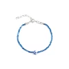 everyday blue dainty tiny bead bracelet for women