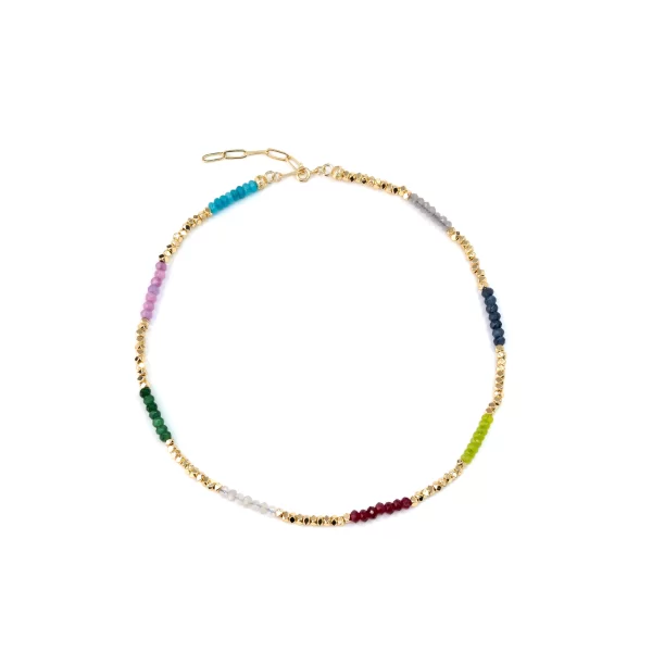 colorful beaded statement necklace for women