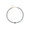 dark green black beaded necklace