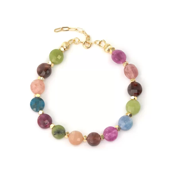 handmade multi colored bead bracelet for women