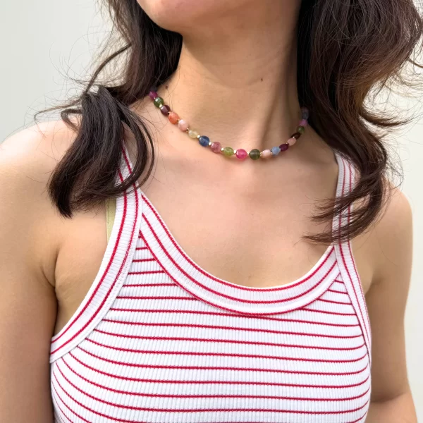 handmade popular colorful big bead necklace for women