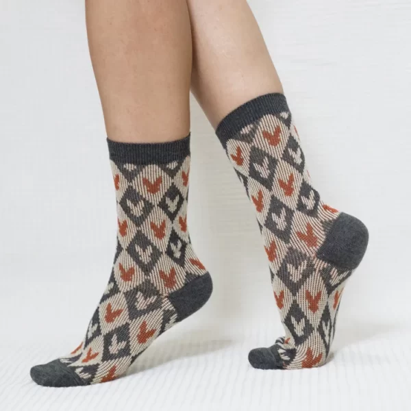 Grey Rabbit Quarter Combed Cotton Socks for Women