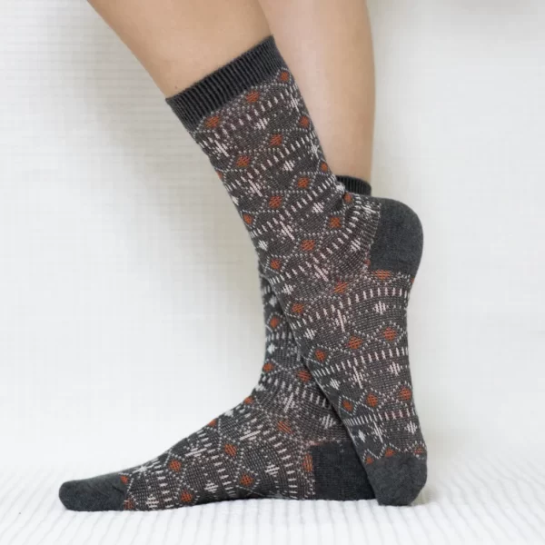 Grey Star Quarter Combed Cotton Socks for Women