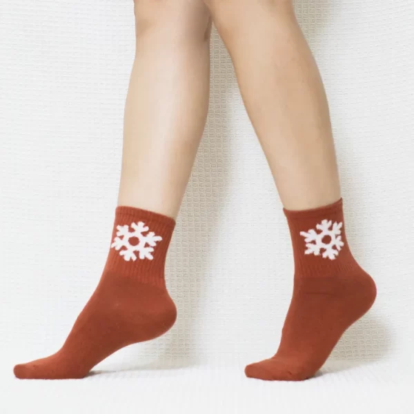 Red Snow Quarter Combed Cotton Socks for Women