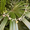 handmade dainty yellow flower bead necklace