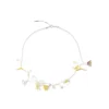 handmade dainty yellow flower bead necklace