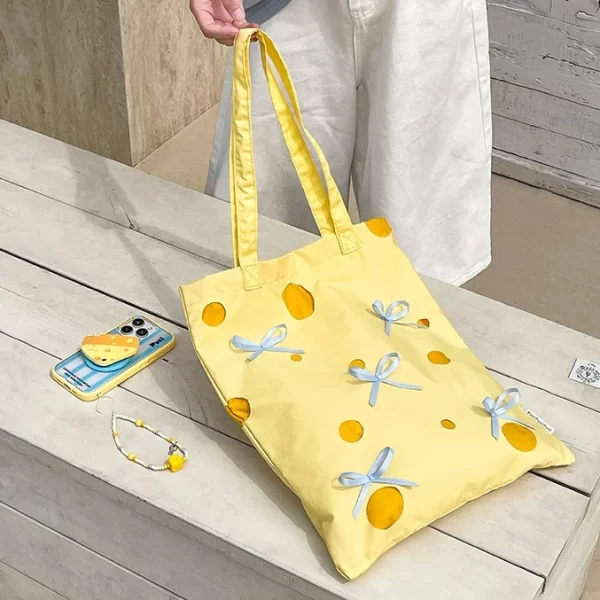 cute daily canvas tote bag for women