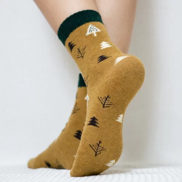 Yellow Tree Quarter Wool Socks for Women