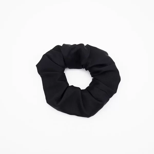 black silk scrunchie