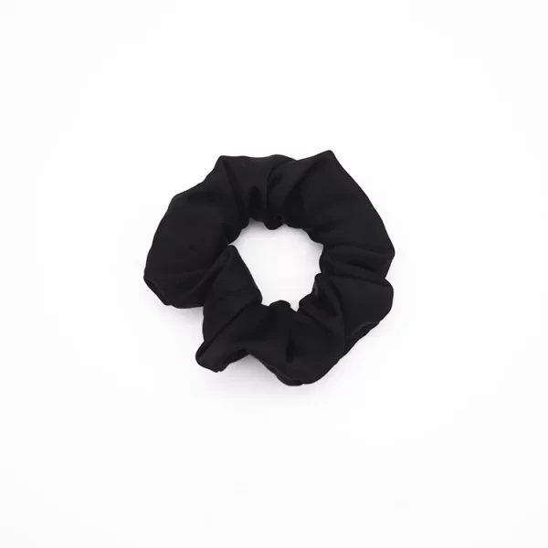 black silk scrunchie