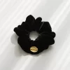 black silk velvet scrunchie