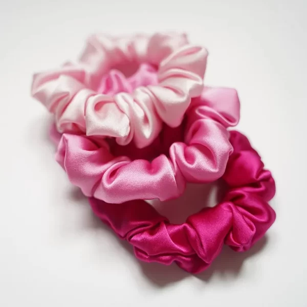 small silk hair scrunchies