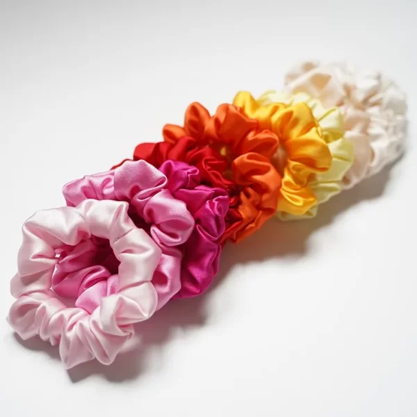 small silk hair scrunchies