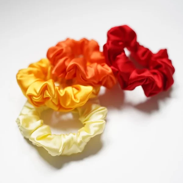 small silk hair scrunchies